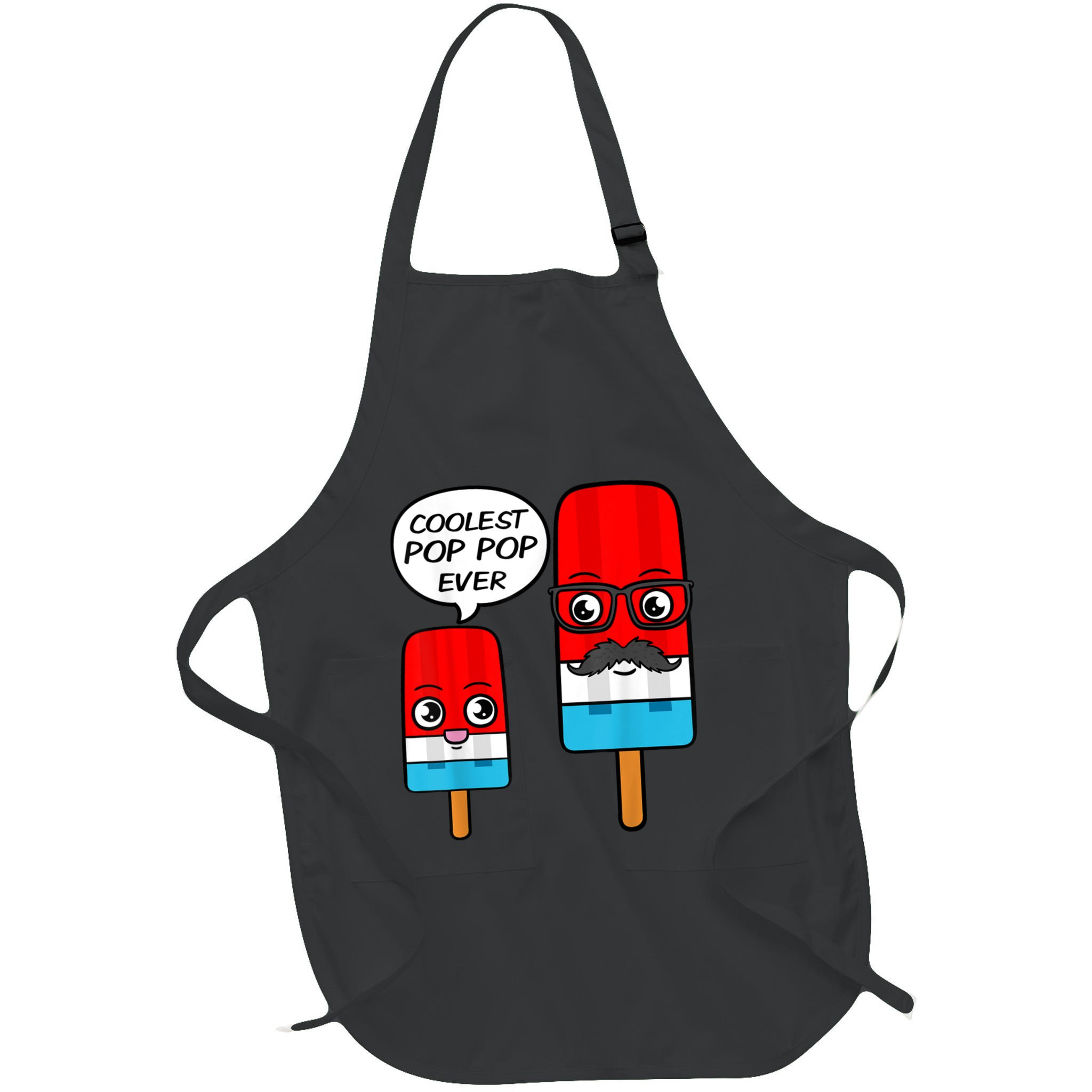 Coolest Pop Ever Popsicle Funny Retro Bomb Fathers Day Gift Apron