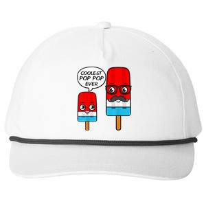 Coolest Pop Ever Popsicle Funny Retro Bomb Fathers Day Gift Snapback Five-Panel Rope Hat