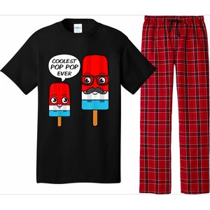 Coolest Pop Ever Popsicle Funny Retro Bomb Fathers Day Gift Pajama Set