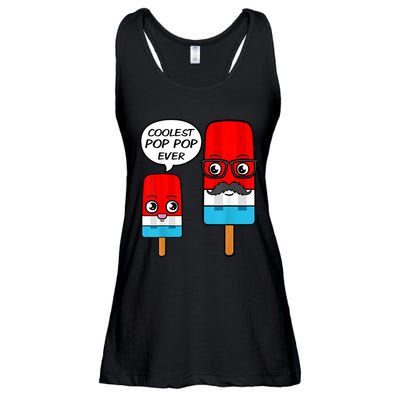 Coolest Pop Ever Popsicle Funny Retro Bomb Fathers Day Gift Ladies Essential Flowy Tank