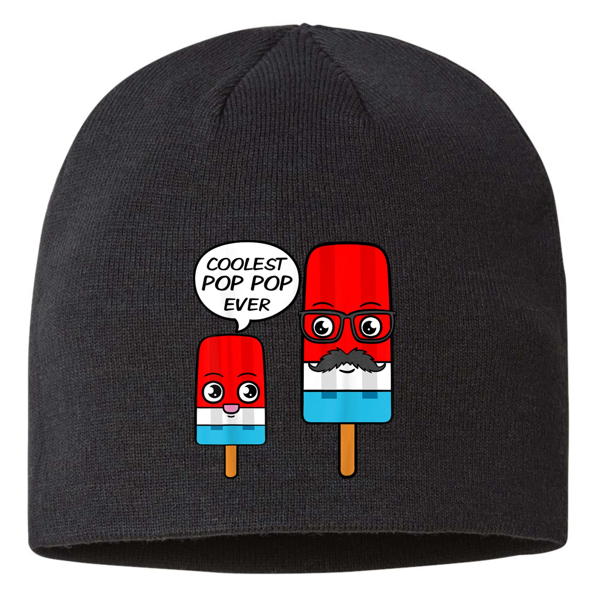 Coolest Pop Ever Popsicle Funny Retro Bomb Fathers Day Gift Sustainable Beanie