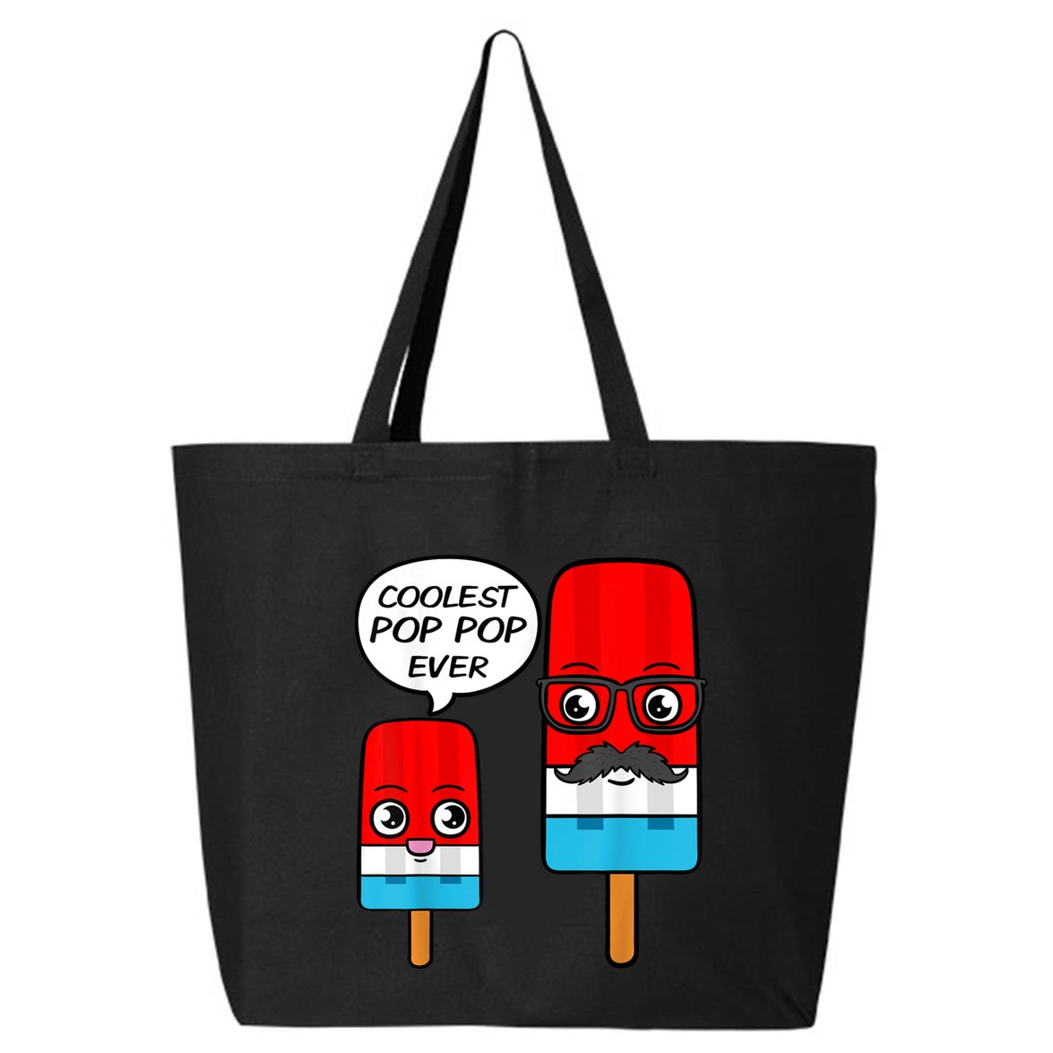 Coolest Pop Ever Popsicle Funny Retro Bomb Fathers Day Gift 25L Jumbo Tote