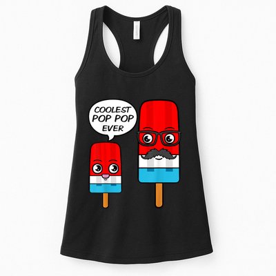 Coolest Pop Ever Popsicle Funny Retro Bomb Fathers Day Gift Womens Tank Top