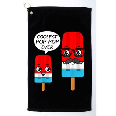 Coolest Pop Ever Popsicle Funny Retro Bomb Fathers Day Gift Golf Towel