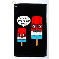 Coolest Pop Ever Popsicle Funny Retro Bomb Fathers Day Gift Golf Towel