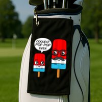 Coolest Pop Ever Popsicle Funny Retro Bomb Fathers Day Gift Golf Towel