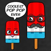 Coolest Pop Ever Popsicle Funny Retro Bomb Fathers Day Gift Golf Towel