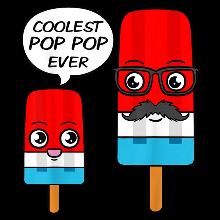 Coolest Pop Ever Popsicle Funny Retro Bomb Fathers Day Gift Women's Crop Top Tee