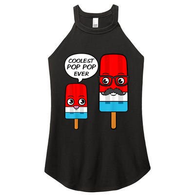 Coolest Pop Ever Popsicle Funny Retro Bomb Fathers Day Gift Women's Perfect Tri Rocker Tank