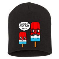 Coolest Pop Ever Popsicle Funny Retro Bomb Fathers Day Gift Short Acrylic Beanie