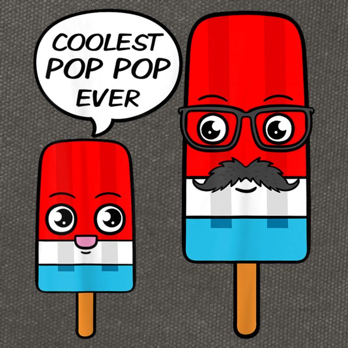 Coolest Pop Ever Popsicle Funny Retro Bomb Fathers Day Gift Cotton Canvas Backpack