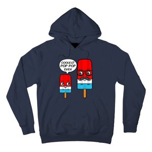 Coolest Pop Ever Popsicle Funny Retro Bomb Fathers Day Gift Hoodie