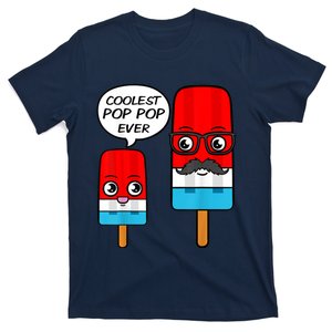 Coolest Pop Ever Popsicle Funny Retro Bomb Fathers Day Gift T-Shirt