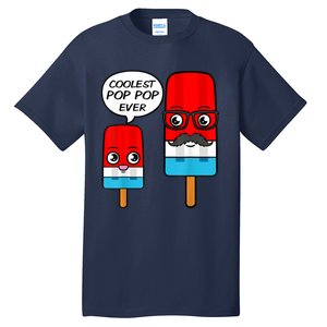 Coolest Pop Ever Popsicle Funny Retro Bomb Fathers Day Gift Tall T-Shirt