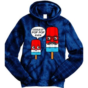 Coolest Pop Ever Popsicle Funny Retro Bomb Fathers Day Gift Tie Dye Hoodie