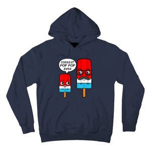 Coolest Pop Ever Popsicle Funny Retro Bomb Fathers Day Gift Tall Hoodie