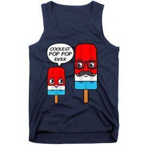 Coolest Pop Ever Popsicle Funny Retro Bomb Fathers Day Gift Tank Top