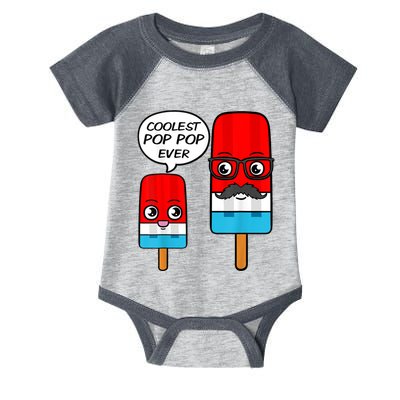 Coolest Pop Ever Popsicle Funny Retro Bomb Fathers Day Gift Infant Baby Jersey Bodysuit