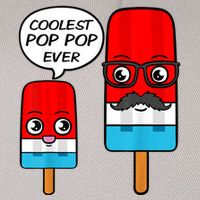 Coolest Pop Ever Popsicle Funny Retro Bomb Fathers Day Gift Flat Bill Trucker Hat