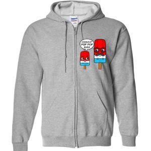 Coolest Pop Ever Popsicle Funny Retro Bomb Fathers Day Gift Full Zip Hoodie