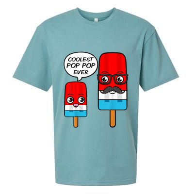 Coolest Pop Ever Popsicle Funny Retro Bomb Fathers Day Gift Sueded Cloud Jersey T-Shirt