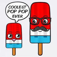 Coolest Pop Ever Popsicle Funny Retro Bomb Fathers Day Gift Garment-Dyed Sweatshirt