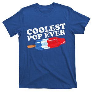 Coolest Pop Ever Popsicle Funny Retro Bomb Fathers Day Gift T-Shirt