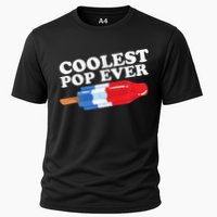 Coolest Pop Ever Popsicle Funny Retro Bomb Fathers Day Gift Cooling Performance Crew T-Shirt