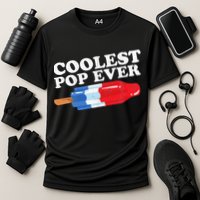 Coolest Pop Ever Popsicle Funny Retro Bomb Fathers Day Gift Cooling Performance Crew T-Shirt