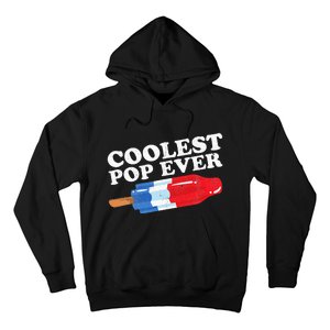 Coolest Pop Ever Popsicle Funny Retro Bomb Fathers Day Gift Hoodie