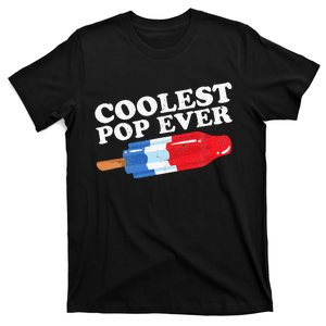 Coolest Pop Ever Popsicle Funny Retro Bomb Fathers Day Gift T-Shirt