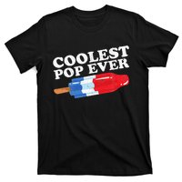 Coolest Pop Ever Popsicle Funny Retro Bomb Fathers Day Gift T-Shirt