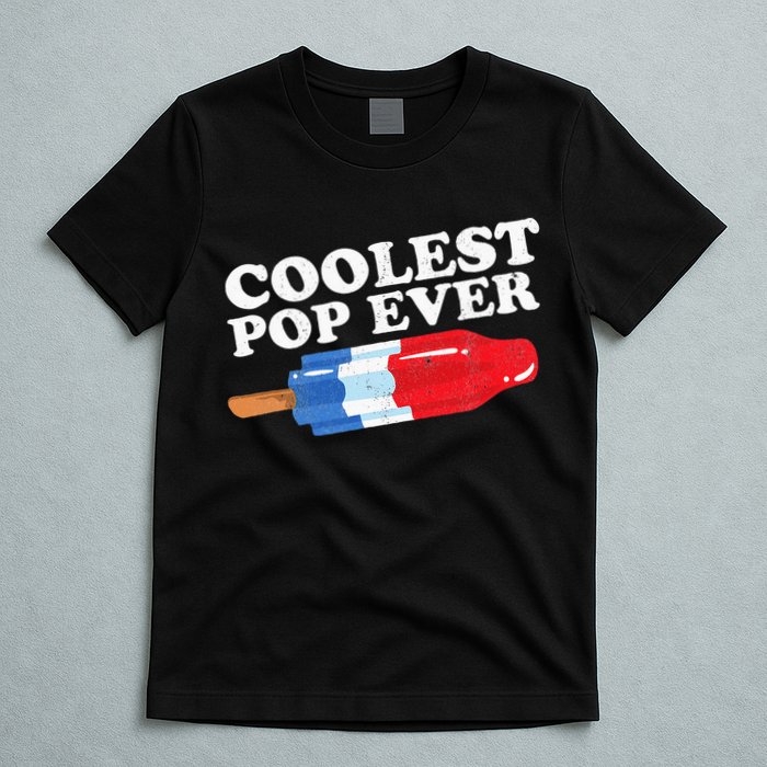 Coolest Pop Ever Popsicle Funny Retro Bomb Fathers Day Gift T-Shirt