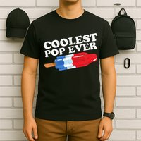 Coolest Pop Ever Popsicle Funny Retro Bomb Fathers Day Gift T-Shirt