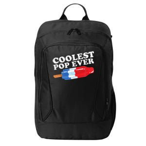 Coolest Pop Ever Popsicle Funny Retro Bomb Fathers Day Gift City Backpack