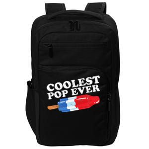 Coolest Pop Ever Popsicle Funny Retro Bomb Fathers Day Gift Impact Tech Backpack