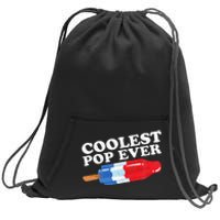 Coolest Pop Ever Popsicle Funny Retro Bomb Fathers Day Gift Sweatshirt Cinch Pack Bag