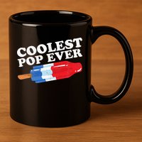 Coolest Pop Ever Popsicle Funny Retro Bomb Fathers Day Gift 11oz C Handle Ceramic Mug