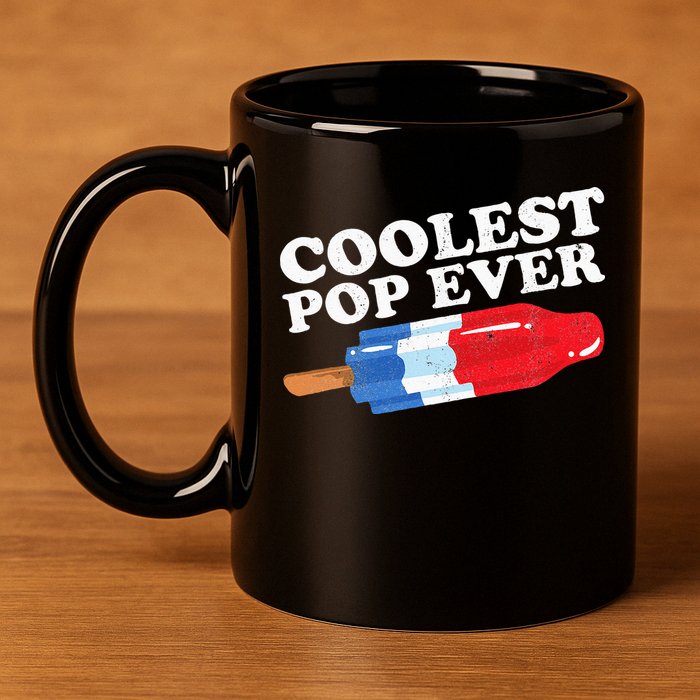 Coolest Pop Ever Popsicle Funny Retro Bomb Fathers Day Gift 11oz C Handle Ceramic Mug