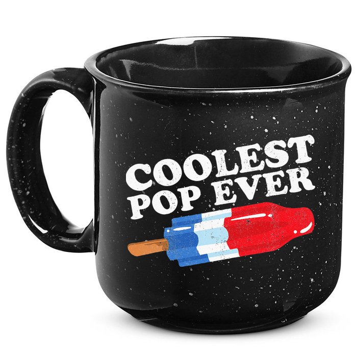 Coolest Pop Ever Popsicle Funny Retro Bomb Fathers Day Gift 15oz Campfire Ceramic Mug