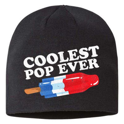 Coolest Pop Ever Popsicle Funny Retro Bomb Fathers Day Gift Sustainable Beanie