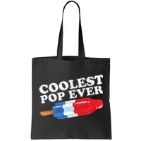 Coolest Pop Ever Popsicle Funny Retro Bomb Fathers Day Gift Tote Bag