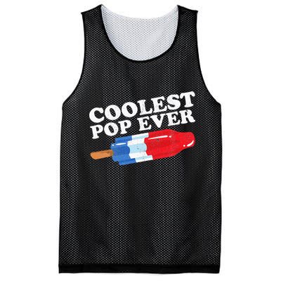 Coolest Pop Ever Popsicle Funny Retro Bomb Fathers Day Gift Mesh Reversible Basketball Jersey Tank
