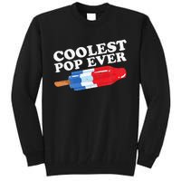 Coolest Pop Ever Popsicle Funny Retro Bomb Fathers Day Gift Tall Sweatshirt