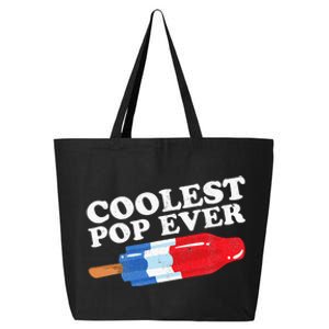 Coolest Pop Ever Popsicle Funny Retro Bomb Fathers Day Gift 25L Jumbo Tote