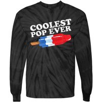 Coolest Pop Ever Popsicle Funny Retro Bomb Fathers Day Gift Tie-Dye Long Sleeve Shirt