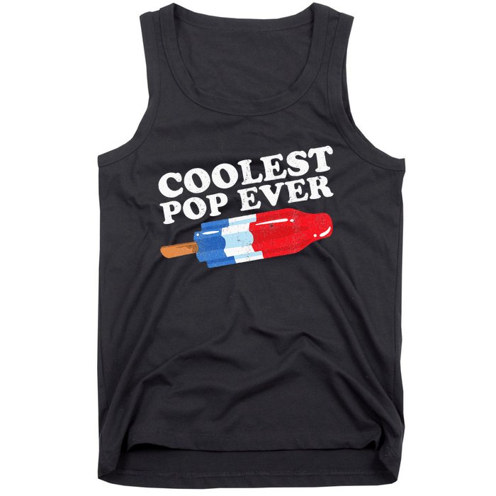 Coolest Pop Ever Popsicle Funny Retro Bomb Fathers Day Gift Tank Top