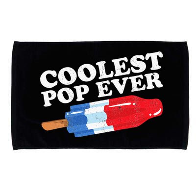Coolest Pop Ever Popsicle Funny Retro Bomb Fathers Day Gift Microfiber Hand Towel