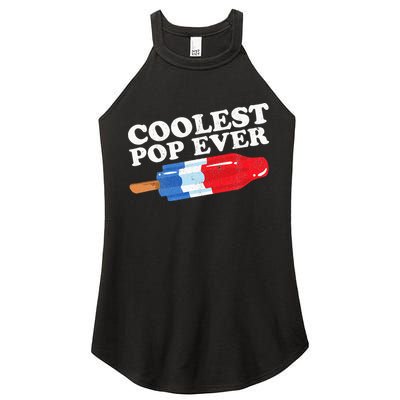 Coolest Pop Ever Popsicle Funny Retro Bomb Fathers Day Gift Women's Perfect Tri Rocker Tank