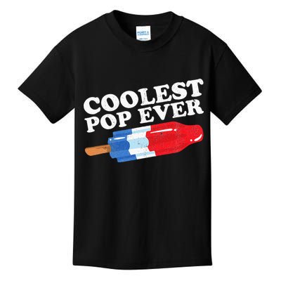 Coolest Pop Ever Popsicle Funny Retro Bomb Fathers Day Gift Kids T-Shirt
